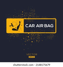 Creative (Car Air Bag) Icon, Vector Sign.