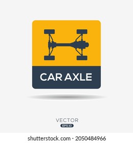 Creative (car Axle) Icon ,Vector Sign.