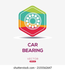 Creative (Car Bearing) Icon, Vector Sign