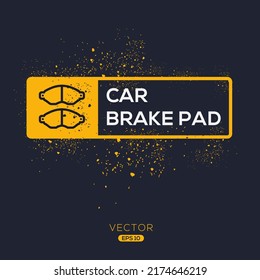 Creative (Car brake pad) Icon, Vector sign.