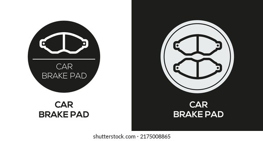 Creative (Car brake pad) Icon, Vector sign.