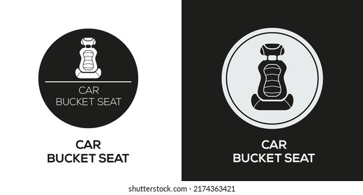 Creative (Car Bucket Seat) Icon, Vector Sign.