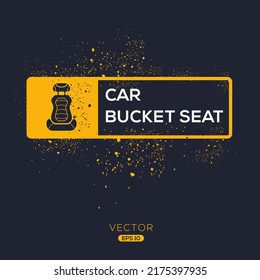 Creative (Car Bucket Seat) Icon, Vector Sign.