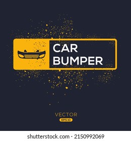 Creative (Car Bumper) Icon, Vector Sign.