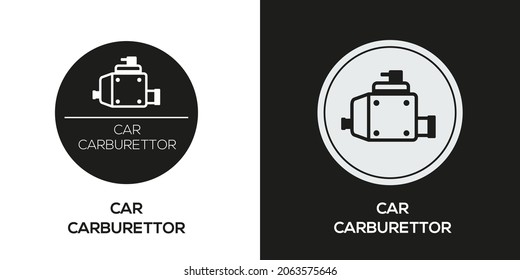 Creative (car Carburetor) Icon ,Vector Sign.