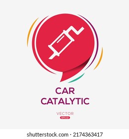 Creative (Car catalytic) Icon, Vector sign.