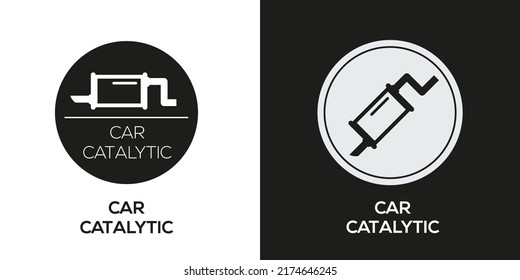 Creative (Car catalytic) Icon, Vector sign.