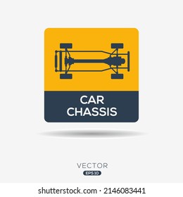Creative (Car Chassis) Icon, Vector sign.