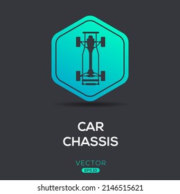 Creative (Car Chassis) Icon, Vector sign.