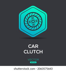 Creative (Car clutch) Icon ,Vector sign.