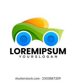 creative car colorful logo design 