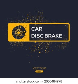 Creative (car disc brake) Icon ,Vector sign.