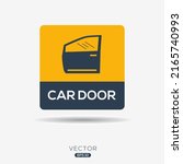 Creative (Car door) Icon, Vector sign.