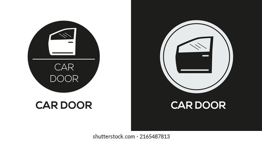 Icono creativo (puerta del coche), signo del vector.