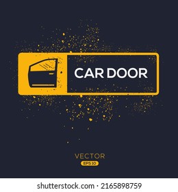 Creative (Car door) Icon, Vector sign.
