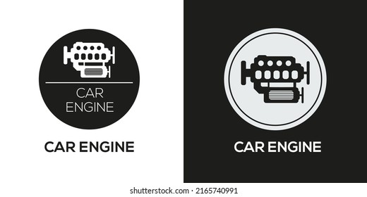 Creative (Car engine) Icon, Vector sign.