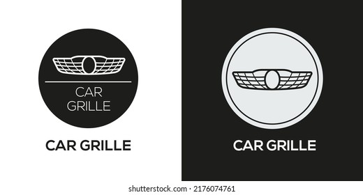 Creative (Car grille) Icon, Vector sign.