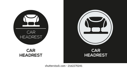 Creative (Car headrest) Icon ,Vector sign.