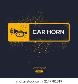 Creative (Car Horn) Icon, Vector Sign.