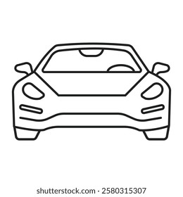 Creative car iconic logo with white background.