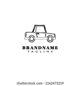 creative car logo cartoon icon design template black modern isolated vector illustration