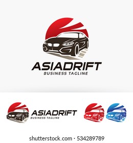 Creative car logo design. Car race and Automotive logo template
