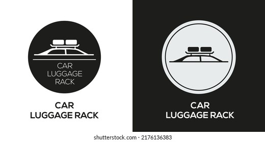 Creative (Car luggage rack) Icon, Vector sign.