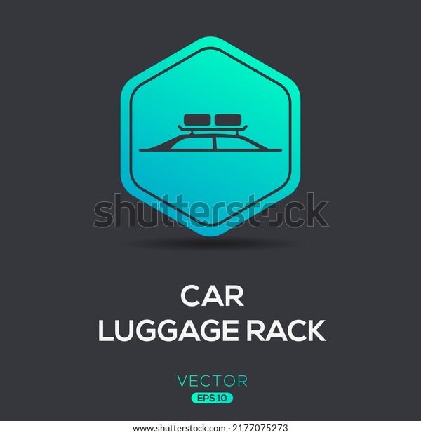 Creative (Car\
luggage rack) Icon, Vector\
sign.