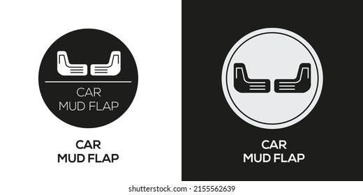 Creative (Car mud flap) Icon, Vector sign