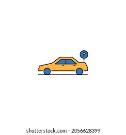 Kreativparkplatz-Vektorsymbol