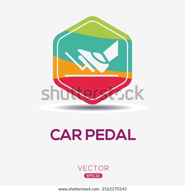Creative (Car pedal) Icon\
,Vector sign.