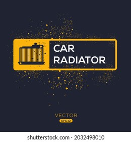 Kreativ (Autoradio) Symbol, Vektorzeichen.