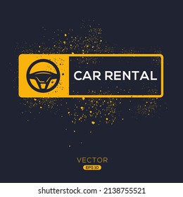 Creative (Car rental) Icon ,Vector sign.