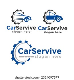 creative car service logo design vector template