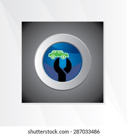 creative car service in rainy season concept vector illustration 