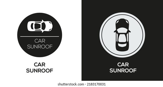 Creative (Car sunroof) Icon, Vector sign.