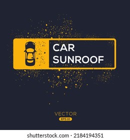 Creative (Car sunroof) Icon, Vector sign.