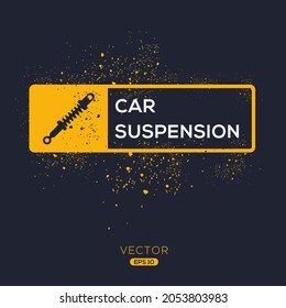 Icono creativo (suspensión de coche),Signo vectorial.