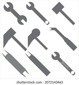 Icon Design für kreative Autowerkzeuge. Symbol für Autowerkzeuge