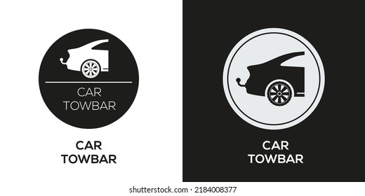 Creative (Car Tow Bar) Icon, Vector Sign.