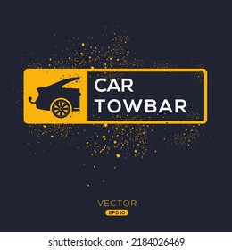 Creative (Car Tow Bar) Icon, Vector Sign.