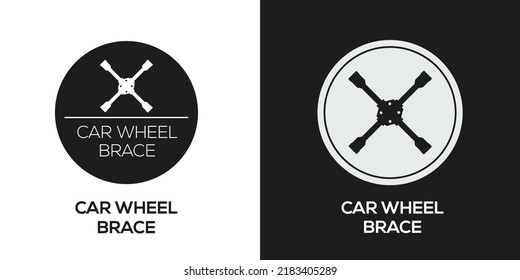 Creative (Car wheel brace) Icon, Vector sign.