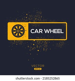 Creative (Car wheel) Icon, Vector sign.