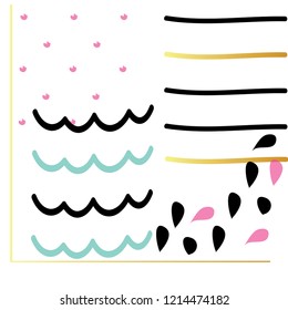 Creative card with abstract geometric backgrounds. Trendy hipster style. Usable for greeting cards, invitations, poster, flyer, brochure, sticker, planner or cover