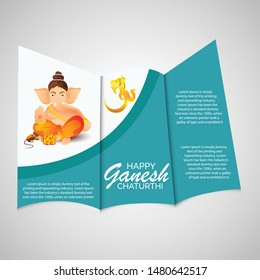 Creative card And brochure or background of lord Ganesh for festival of Ganesh Chaturthi Celebration.