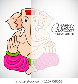 Creative card And poster, background of lord Ganesh for festival of ganesh chaturthi Celebration.