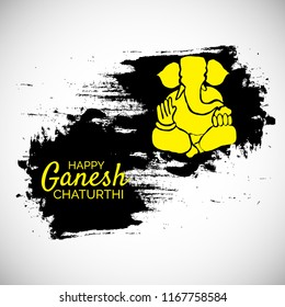 Creative card And poster, background of lord Ganesh for festival of ganesh chaturthi Celebration.