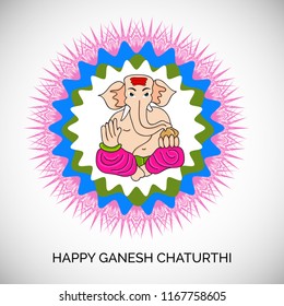 Creative card And poster, background of lord Ganesh for festival of ganesh chaturthi Celebration.