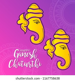 Creative card And poster, background of lord Ganesh for festival of ganesh chaturthi Celebration.