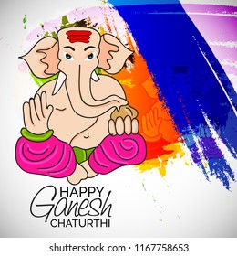 Creative card And poster, background of lord Ganesh for festival of ganesh chaturthi Celebration.